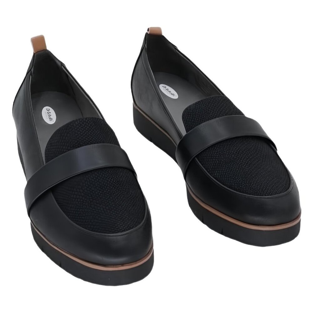 Dr. Scholl's Black & Brown Platform Loafers